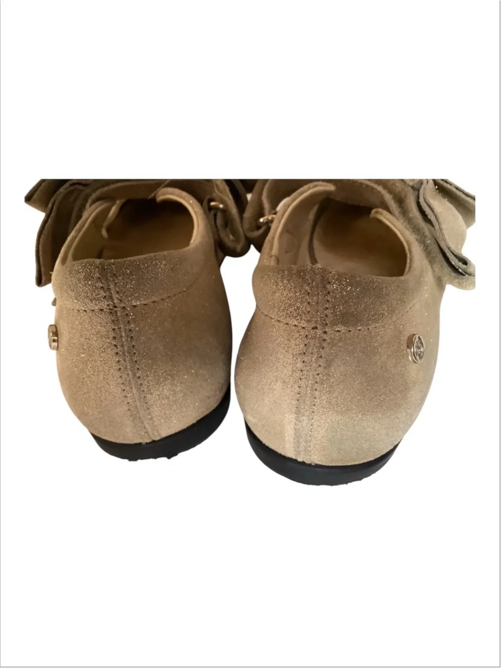 Naturino Sparkly Gold Suede Maryjane’s